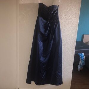 David's Bridal Elegant Strapless Midnight Dress